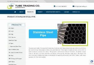 Stainless steel pipes dealer in Vadodara Gujarat - Tube Trading Co. is one of the most reputed and distinct Stainless steel pipes in Vadodara, Gujarat. Since we served many industries, including top-rated enterprises, it will also be an honoured moment to serve you to the greatest degree possible. If you are looking for the excellent as well as the most prevalent Stainless steel pipes Supplier in Vadodara, Gujarat, Tube Trading Co. is the best pick for you.
