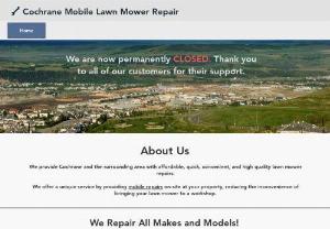 Cochrane Mobile Lawn Mower Repair - We provide Cochrane and the surrounding area with affordable, quick, convenient, and high quality lawn mower repairs at your location. Free diagnosis and lower prices than repair shops.