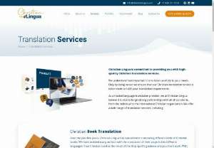 Professional Christian Book and Language Translation Services - Christian Lingua is committed to providing you with professional Christian book and language translation services. We provide all sorts of translation services to clients