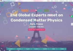 2nd Global Experts Meet on Condensed Matter Physics - Mscholars Conferences invites to all the participants around the globe to 2nd Global Experts Meet on Condensed Matter Physics scheduled during April 27-29, 2023 at Paris, France.