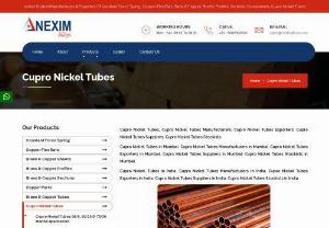 cupro nickel tubes - Nexim Alloys is the most primary manufacturers, stockists, supplier & exporter of Cupro Nickel Tubes. These Tubes consists of features like good weldability, efficient & easy usage, accurate dimensions, rustproof, moderate strength, good conductor of heat