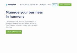 Enerpize - All-in-one, cloud-based solution to manage your finance, accounting, sales, inventory, client relations, employees, operations and more.
