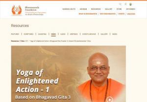 01 - Yoga of Enlightened Action | Bhagavad Gita | Chapter 03 - In this talk, Swamiji calls upon the listeners to feel a sense of dhanyata (blessedness) for having been born in this great country-India.
