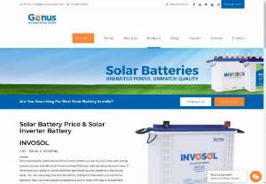 Solar battery price in india - Buy Solar Battery Online at Low Price from Genus Innovation, India. High-quality fast recharge solar batteries are suitable for areas that suffer frequent and long power cuts.