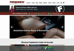 Fibrenew El Paso - Leather Repair, Vinyl Restoration and Plastic Repair in El Paso, TX. We restore damaged leather, vinyl, plastic, fabric and upholstery on furniture, vehicles, boats and airplanes. Mobile service to your home or office.