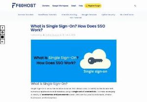 What is Single Sign-On? How Does SSO Work? - Single Sign-On is an authentication solution that allows users to safely authenticate with numerous applications and websites using a single set of credentials. To make managing a variety of usernames and passwords easier, SSO can be used by individuals, smaller businesses, and enterprises.