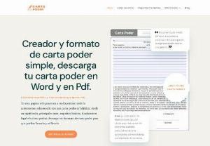 Carta poder Online - Web page dedicated to providing the general public with all the information related to a carta poder, the types of carta poder, its main uses, examples
real uses before different authorities, as well as the download of the carta poder verified and free format of a carta poder in word and in pdf.