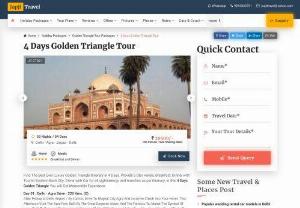 4 days golden triangle tour - Find The Best Ever Luxury Golden Triangle Itinerary in 4 Days. Provide 5 Star Hotels, Breakfast, Dinner with Tourist Guide in Each City. Driver with Car for all sightseeings and transfers as per itinerary. In this 4 Days Golden Triangle You will Get Memorable Experience.
