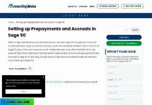 How to Set Up Prepayments and Accruals in Sage 50 - With prepayments and accruals you can adjust your accounts for payments or invoices that you pay in advance or for payments you make in arrears. This ensures that you spread the amount you've paid or been invoiced for over the number of months to which the payment or invoice applies. Let's look at how to set up prepayments and accruals in Sage 50 .