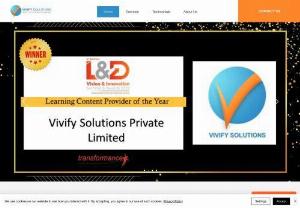 Vivify Solutions Pvt Ltd - Vivify Solutions is a Digital Content Solutions provider.

We help meet their Training, Internal Communication, and Digital Marketing content needs with our Digital Solutions.

We Give Life to Your Content!