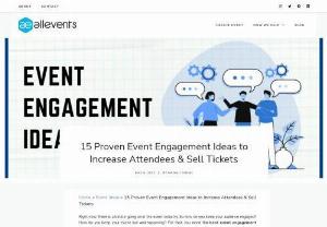 Proven Event Engagement Ideas to Hook Your Audience - 1. Pre-event polls� 2. Gift bags & goodies for virtual event � 3. Social media contests as pre-event engagement ideas � 4. Audience engagement activities .