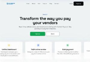 Smart B2B vendor payment for startups, SMEs, and enterprises - Karbon payout is India's 24/7 only free B2B payment platform that offers bulk payment, payout links & bulk beneficiary management in one dashboard.
