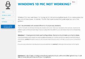 Windows 10 Mic Not Working? Here How to Fix That - Is your windows 10 mic not working? Click here to troubleshoot your microphone in windows 10 easily.