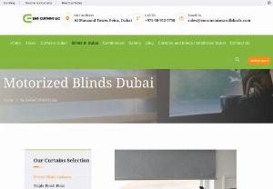 Motorized Blinds Dubai - With our best-in-class automated shades, which can open and close your draperies with a tap on the remote, create the right ambience at home. Because of this advanced mechanical progress, the presence of humans is quite astounding. With this automated drapery track installed in your home, manually opening and closing the shades will seem like a thing of the past. It is truly an absolute must-have in the home of those who believe in elegant living, being exceptional and exquisite.