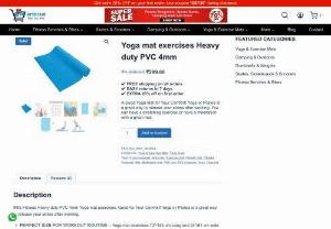 Yoga mat exercises Heavy duty PVC 4mm From Artecue - A Good Yoga Mat for Your Comfort. Firstly Yoga or Pilates is a great way to release your stress after working. Secondly you can have a stretching exercise or have a meditation with a great mat. 4 mm PVC Exercise Mat instantly adds comfort and support to your fitness routine. Most importantly Wide usage-It provides a comfortable surface for your yoga exercise, sit ups, crunches, and push ups to release your stress.