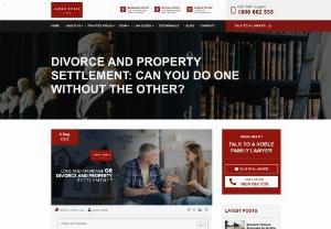 Divorce and Property Settlement: Can you do one without the other? - It is a common assumption that parties have that you can not reach a financial settlement without being divorced and this is simply not true. For parties to reach a property settlement you and your spouse do not need to be divorced.

Securing a divorce and obtaining a property settlement are considered two separate matters for example, a divorce is an Order which is made by the Court which terminates a parties marriage. A divorce Order is not inclusive of Orders which are concerning...