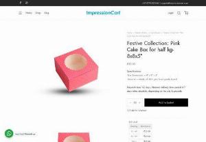 Festive Collection - Pink Cake Boxes for half kg in India - Buy Pink Cake Boxes for half kg in India and Bags and get the best deals at the lowest prices on ImpressionCart! Great Savings & Free Delivery / Collection on many items.