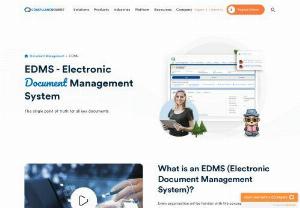 What is an EDMS or Electronic Document Management System? - An EDMS or Electronic Document Management System is a software lets you create, edit, process, revise, and store documents in text, images, video, and audio files with scanning and printing features.