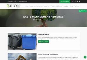 Waste containers in Abu Dhabi - Orion is one of the Best Waste Management Company in UAE.