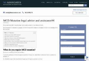 MCD Mutation legal advice and assistance - MCD Mutation legal advice and assistance, MCD Mutation legal advice, MDC mutation legal assistance, MCD property mutation legal advice