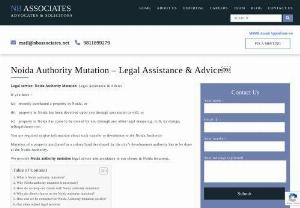 Noida Authoirty mutation - Noida authority mutation, Mutation Noida authority, Mutation with Noida Authority,
