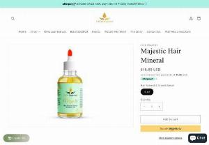 Majestic Hair Mineral & Growth Serum - Shop Hair Mineral & Growth Serum online - Our super strength formula made with amazing organic oils, herbs, and fruit oils gently penetrates the hair follicles to promote fast hair growth.
