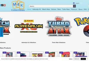 M & K Collectibles - Trading card store offering products from Topps, Panini and Pokemon including individual cards to complete collections for Adrenalyn XL, Match Attax and Trubo Attax