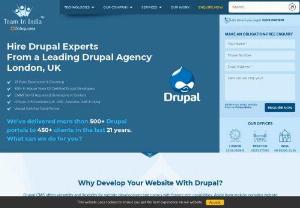 Drupal Agency UK - Are you looking for Drupal web developers? Team In India is a leading Drupal agency London mainly focuses on building fully functional theme development, custom extension, Migration services with over 500 Drupal portals. Their developers focuses on building outstanding websites, Theme Development, Custom Extension Development, Migration Services with over 500 Drupal portals, and dynamic digital experiences.