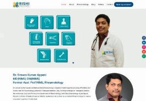 Rishi Rheumatology Hospital - Dr Sravan Kumar Appani established Rishi Rheumatology Hospital in Karimnagar for providing affordable and holistic care for rheumatology patients in Telangana districts. Only DM rheumatologist in Telangana Districts.
