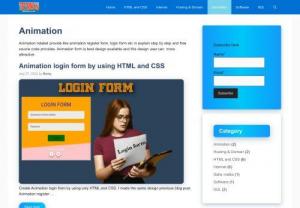 Technicalwebs - How to create animation register and login form. Free source code provide.