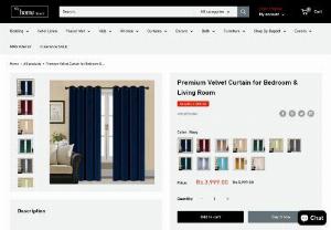 velvet curtain blue - My Home Store is Pakistan's first online shopping store which is dealing in velvet curtain,curtainsa and printed curtain