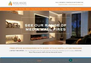 Media Walls, Stoves and Wood Burners in Leicester - Midland Fireplaces & Fitting - Supplier and fitting services for fireplaces, media wall fires, wood burners and wood burners in Leicester.