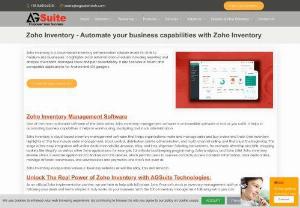 Zoho Inventory | Zoho Inventory System | AGSuite Technologies - AGSuite Technologies presents a game-changer – Zoho Inventory Management Software, where precision meets efficiency, revolutionizing the way businesses manage and thrive in their inventory operations.
