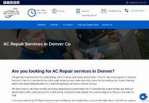 AC Repair Services in Denver CO - Sparks Heating and Air - Did your AC go broken in the middle of the night? Fret not, our AC Repair Services in Denver would respond within 24 hours and give you back the comfort. Sparks - AC Repair done right.