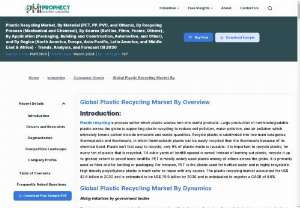 Plastic Recycling Market is estimated to be US$ 79.9 billion by 2030 with a CAGR of 6.6% during the forecast period - The report 