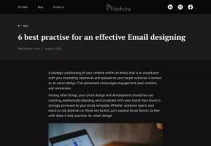 6 best practise for an effective Email designing | Emailer Design Agency in Mumbai - 