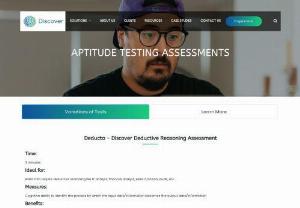 Aptitude Testing | Definition, Types - Discover Assessments - Aptitude testing by Discover Assessments let you test the cognitive abilities of candidates like logical reasoning, numerical reasoning & so on. Connect now.
