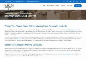 Boston to Nashville movers - Poseidon Moving is a great choice for Boston to Nashville movers. With over many years of experience, we know how to get your belongings safely to your destination. We offer a range of services to suit your needs, and our team of professionals is dedicated to providing you with the best possible moving experience. Contact us today for a free estimate!