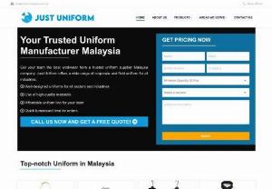 Just Uniform - Get your team the workwear that they deserve!Just Uniform is a leading workwear provider in Malaysia that offers a diverse collection of uniforms and office attire. We provide customized and quality uniforms for different businesses and industries. Our line of uniform collection includes corporate uniforms, restaurant uniforms, medical scrubs, lab gowns, chef jackets, technician jackets, and more.