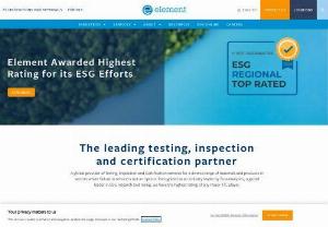 Element Materials Technology - The leading testing, inspection and certification partner
A global provider of Testing, Inspection and Certification services for a diverse range of materials and products in sectors where failure in service is not an option.