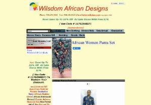 African Dress- Women Pants Sets - We specialized in African Attire and pants set.