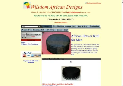 Screenshot of African Hat for men and women | Page 1 of 2