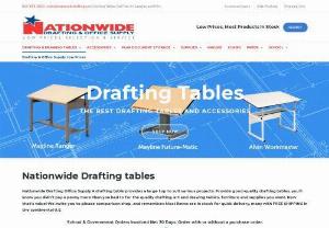 nationwidedrafting - With Nationwide Drafting & Office Supply, you'll know you didn't pay a penny more than you had to for the quality drafting, art and drawing tables, furniture and supplies you want. Now that's value! We invite you to please comparison shop, and remember: Most items are in stock for quick delivery, many with FREE SHIPPING in the continental U.S.
School & Government Orders Invoiced Net 30 Days: Order with or without a purchase order.