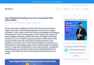 Digital Marketing Courses in Australia - Do you want to become a Digital Marketing Professional in Australia.
Demand for Digital Marketers in Australia is exceptionally high. Digital marketing course in Australia will help you to understand the basics and importance of digital marketing and how to use various digital marketing tools. It will also teach you how to create and execute a perfect digital marketing plan to become a Digital Marketing professional. Get your demo class today.