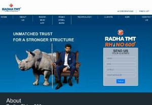 Radha Rhino 600 tmt Bar price Today in Hyderabad - Radha tmt offer the new tmt bar name rhino 600+ tmt bar. it is the strongest tmt in the india which is passed the 25 quality test for NABL Laboratory. it is also avalible in 8mm, 10mm , 12mm, 16mm, 20mm, 25mm and 32mm TMT steel bars. Check out the latest tmt bar price list