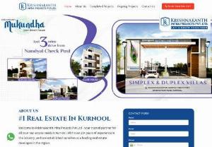 houses for sale in kurnool || Villas || Independent Houses || Commercial Complex || Buy || Krishnakantha Infra Projects - Krishnakanth Infra Projects Leading Real Estate Company in Kurnool. Buy Open Plots, Independent Houses, Duplex Villas And 2/3 BHK Apartments. Trusted Real Estate in Kurnool