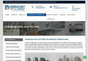 Stainless Steel Slotted Pipe Manufacturers in India - We are manufacturers, suppliers and exporters of stainless steel slotted pipe, ss slotted pipe, double slotted pipe, square slotted pipe, oval slotted pipes, stainless steel 304 slotted pipe, stainless steel 316 slotted pipes in Mumbai, India.