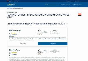 Top 10 Press Release Distribution Companies For Best Services-Egypt - Top 10 Press Release Distribution Companies For Best Services are shown here. Avail services from best press release distribution sites in Egypt.