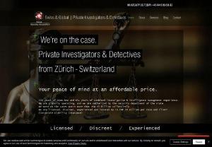 Private Investigator Switzerland - Private Investigator Switzerland is a Swiss Detective Agency & private Investigaor Office located in Zurich, Switzerland which is working on Civil and Crime Cases with CHF 10 Mill.