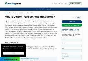 How to Delete Transaction on sage - If you want to delete a transaction from your Sage account, open the Sage application and go to Menu > Accounts > My Account. Locate the transaction you want to delete and click on it. On the right-hand side of the screen, under 'Action:' select 'Delete'. Read the complete article for more information.